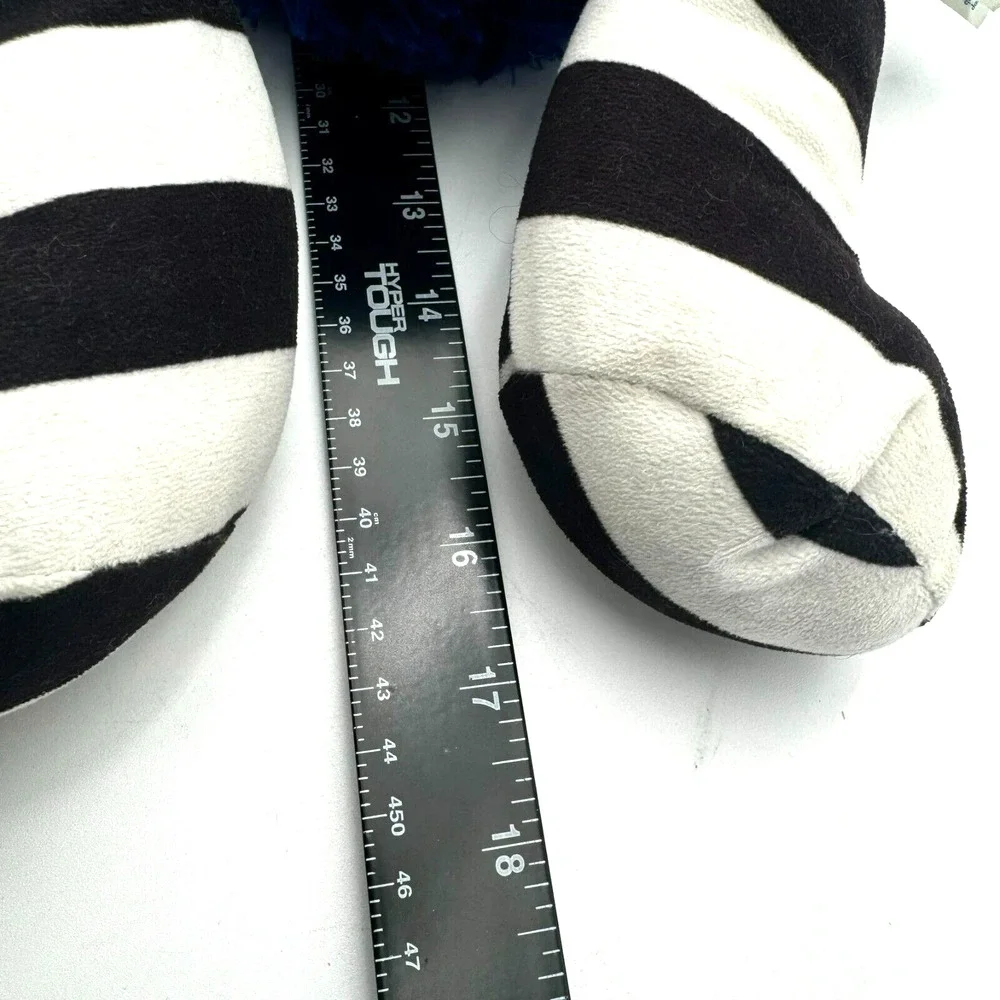 BUILD A BEAR‎ Blue Furry Mixter Monster Plush black arms striped legs Halloween